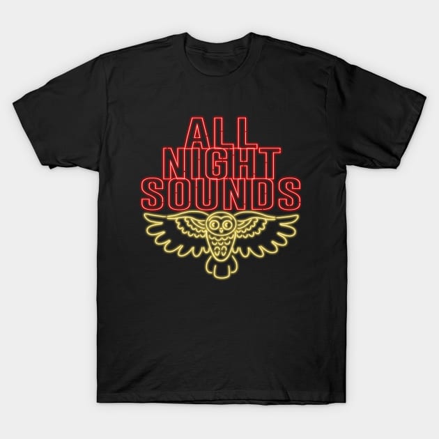 All Night Sounds Neon T-Shirt by allnightsounds